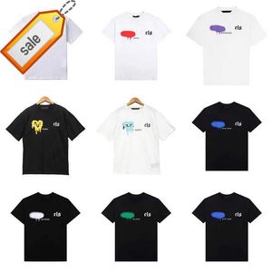 Homens camisetas Mens Designer Camiseta Mens Camisas Plams Luxe Camisetas Preto para Mulher Verão Tripulação Pescoço Manga Curta Respirável Carta de Algodão Roupas Coração 20ss