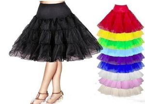 Korta tyllflickor 2426quot 50 -tal retro underskirt petticoats för brud bröllopsklänningar svarta nonejoop crinoline sommar rockabil2259335