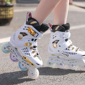 Sapatos de patinação adulto profissional plana modelado patins masculino e feminino adulto iniciantes patins linha reta 240127