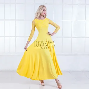 Bühnenkleidung, moderner Gesellschaftstanz, großer Swing-Rock, Performance-Kleid, Walzer-Platz