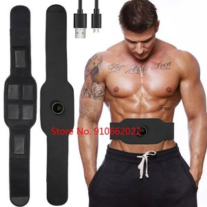 Stimolatore per allenatore muscolare addominale corpo Cintura fitness EMS Tonificazione elettronica Cinture dimagranti Addome Supporto lombare Tessuti OK 240123