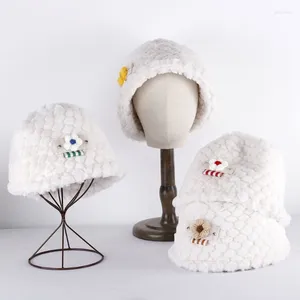 Basker kvinnor faller vinter varm hatt virkning hink handgjorda stickade cloche bowler hattar