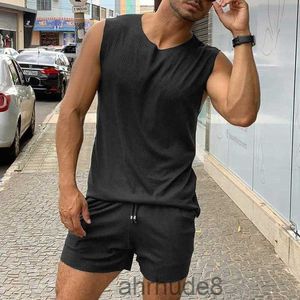 MENS TRACKSUITS MEN SETS SOLDA FÄRGA FÖRSÄLJNING O-NECK SLEEVELESS T-shirt Shorts Två stycken Streetwear Casual Suits S-5XL Incerunmens DFLW