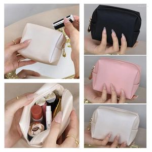 Cosmetic Bags Mini Bag Portable PU Leather Makeup Wallet Lipstick Storage Pouch Sanitary Cotton Organizer Woman Clutch