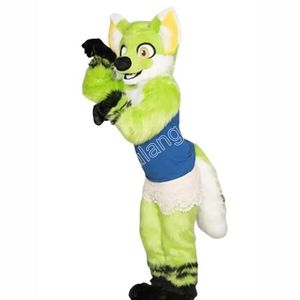 Halloween verde gato mascote traje de alta qualidade personalizar desenhos animados dente de pelúcia anime tema personagem adulto tamanho Natal carnaval fantasia vestido