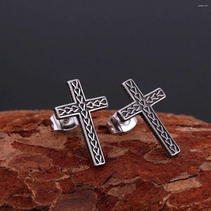 Orecchini per stallone non sbiadiscono mai in acciaio inossidabile viking cross nordic religiose religiose credenze per la personalità amuleto maschile gioielli di moda