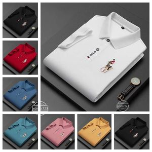 Ralph Polo Ralphly Laurence 자수 반 슬리브 셔츠 여름 티셔츠 남성 폴로 셔츠 남성 Ralphs Polo Mens 빨간 티셔츠 짧은 디자이너 폴로 셔츠 티셔츠 남자