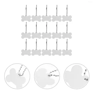 Collari per cani 20 pezzi Etichette per sublimazione per gatti Spazi vuoti per animali domestici Targhetta per nome vuota