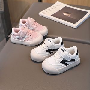 Barn Sneakers 2024 Spring Autumn New Pink Beige Pu Surface Children Sneakers Girls Running Shoes Boys Casual Shoes Baby Sports Toddler Shoes