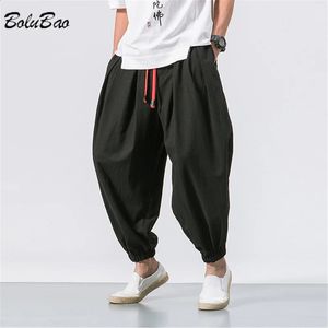 BOLUBAO SPRING MEN LOOK HAREM PANTS 중국 린넨 과체중 스웨트 팬츠 고품질 캐주얼 브랜드 오버 크기 바지 남성 240124