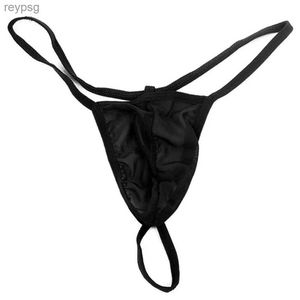 Briefs Panties Sexy Men T-string Thongs Mesh Thin Belt Underwear T-back Bikini Skin-friedly Underpants Spandex Lingeries YQ240215