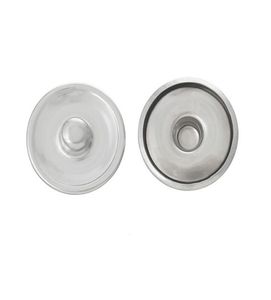 Base a scatto da 18 mm in lega con base rotonda in argento per cabochon in vetro, creazione di gioielli fai da te5131928