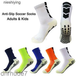 Sports Socks Anti-slip Football Grip Thickened Breathable Non Skid Soccer Adults Kids Outdoor Cycling Sock WKSC
