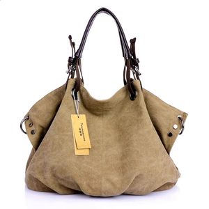 Women Canvas Messenger Bags Female Crossbody Solid Counter Bag Fashion Designer Presumbag Large Carty Tote 240124