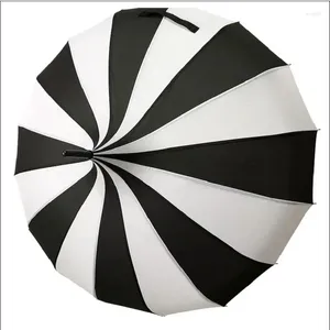 Umbrellas (20 Pcs/lot) Top Quality Straight Solid Fashion Sunny And Rainy Pagoda Umbrella 9 Color