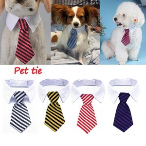 Dog Apparel 1 Pcs Fashion Cat Striped Bow Tie Collar Adjustable Neck For Party Puppy Pet Grooming Accessory