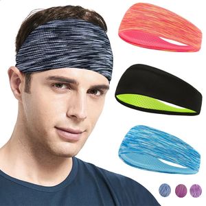 3PCS Sweatband for Men Women Elastic Sport Hairbands Head Band Yoga Headbands Headwear Headwrap Sports Workout Hair Accessories 240119