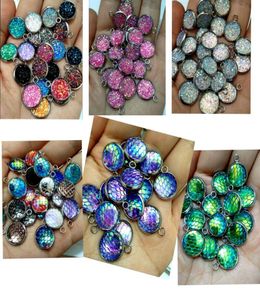 100st Lot Harts Druzy Pärlor för smycken som gör lösa lampor Charms DIY -pärlor för armbandhalsbandörhängen Hela i bulk L2482029