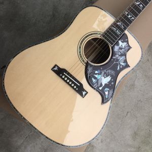 Acoustic Guitar 41 inchs Spruce panel Rose wood back side panel Real abalone inlay Ebony Fingerboard Support Customization Freeshipping