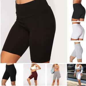 Womens ultra-fino fitness shorts casuais calças ultra-finas cintura alta verão inferior na altura do joelho preto calças apertadas 240215
