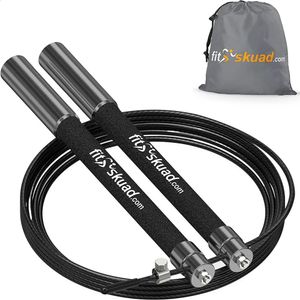 Fitskuad Speed ​​Jump Rope Heavy Duty Justerbart Skip Rope Lätt fast aluminiumhandtag med slät crossfit -rep 240123