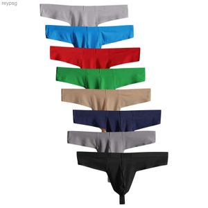 Cuecas calcinha moda masculina t-calças cuecas cor sólida sexy calcinha sissy roupa interior de algodão confortável calça yq240215