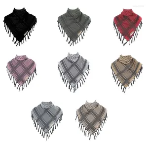 Halsdukar shemagh öken halsduk skalle mönster arab keffiyeh sjal wrap fransade tofsels bandana head wraps för män och dropship