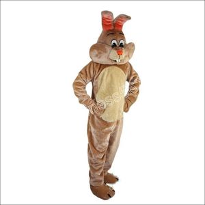 Costumi della mascotte del coniglio beige di alta qualità Costume da personaggio dei cartoni animati di alta qualità Vestito da carnevale per adulti Taglia Abiti da carnevale per feste di Natale di Halloween