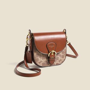 Advanced Women s New Fashion Saddle Versatile One Shoulder Crossbody Small Square Bag Personalized Trend factory direct sales