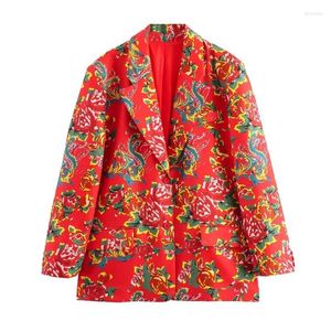 Garnitury męskie juyabei świąteczne ubranie północno -wschodnie wielki kwiat luźne marynatory sieć czerwona trend osobowość wolny czas