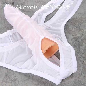 Briefs trosor sexiga män underkläder lång elefant näsa penis mantel thong g sträng t rygg crotchless erotiska underkläder hombre vuxen 18+ yq240215