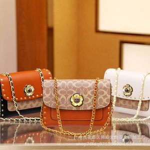 Camellia White Chain Small Crossbody Bag Women S Summer Summer New Distory Factory Direct Sales