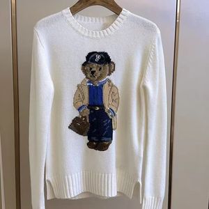 Ralphe Laurene Polo Swater Women Sweters Soft Podstawowy kaszmirowy pociągnięcie sweter wełna zimowa moda na dzianina Jumper Top Sweter Woman Botton Rl Bear de Mujer 300