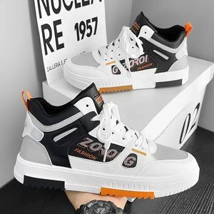 Jugend High Top Sneakers für Männer Mode Marke Gute Qualität Casual Herren Schuhe Bequeme rutschfeste Mann Flache Skateboard Schuhe 240119