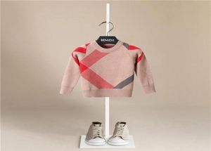 Baby Sweater Children039s lattice Bunny Print Sweaters Girl Boy Clothes Fashion Cute Toddler Girl Clothes Spring Autumn 14T We3577160