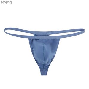 Briefs Panties Erkekler Seksi G-String Yumuşak iç çamaşırı nefes alabilen şişkin torba külot T-BACK THACKS adam katı iç çamaşırı düşük bel mini yq240215