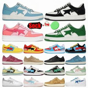 BP Sta Casual Schuhe Designer Sneakers Männer Frauen Plattform Schwarz Patent Blau Orange Grün Weiß Pastell Rosa Rot Gelb Herren Trainer Sportschuhe