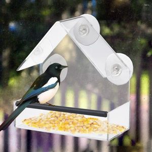 その他の鳥の供給窓に取り付けられたフィーダー安全な安全なアクリルフィーダー強力な吸引カップと庭は簡単に洗い流します