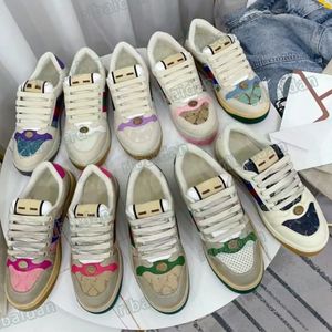 Screener Designer Buty Casual Bee Ace Sneakers Niski czarny zamsz tygrys haftowane białe zielone paski mężczyźni kobiety Sneaker Classic Blue Pink 1977 trenerzy