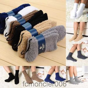 Großhandel - 12 Paar extrem Kaschmir-Socken für Herren, Winter, warm, zum Schlafen, für Bett, Boden, Zuhause, flauschig, TNVG