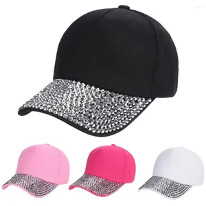 Ball Caps Womens Fashion Baseball Cap Rhinestone Shaped Snapback Hat Mens Summer Classic Elegant Z0126
