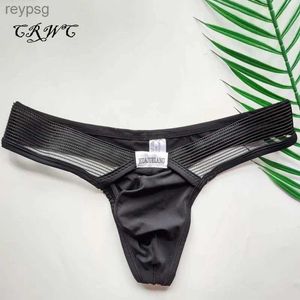 Briefs trosor ultratunna solid bugle g-sträng sexig ihålig midjeband gay thong konvex u-påse t-back naken bombre bikini underkläder yq240215