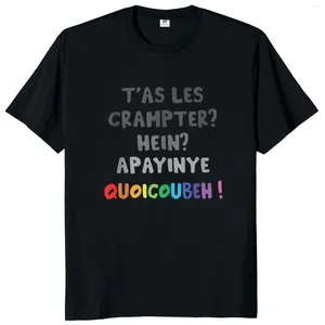 メンズTシャツquoicoubeh apayinye tシャツフレンチテキストティーンエイジユーモアボーイズグラフィック夏oネックユニセックスコットントップスeuサイズ