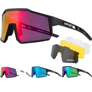 Kapvoe Cycling Glasses Pochromic Men Men Sunglasses Outdoor Sports UV400 Polarized Windproof Goggles MTB Eyewear 240130