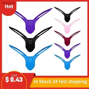 Briefs Panties Seamless Mens Solid G-strings Open Back Low Waist Underpants Rise G-string Summer Thong Underwear YQ240215