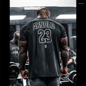 Men's T Shirts Hosstile T-Shirts Oversized Fitness Bodybuilding Gym Tshirt Print Summer Sports Shirt Short Workout Sleeve Tops & Tees