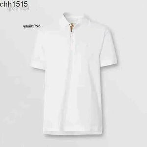 Burbreries Tshirts European Station Casual Polo Shirt Mens Classic Solid Color TB Letter Embroidery Summer B Burberies Short Sleeve 9850