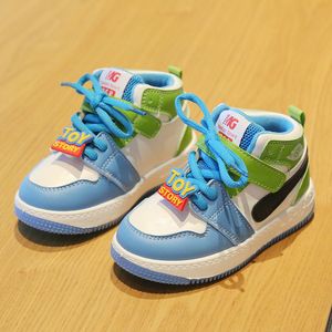 2024 Spring Autumn New Kids Sneakers Size 21-32 Boys Girls Casual Shoes High Top Children Sports Shoes Soft Soled Baby Sports Toddler Shoes