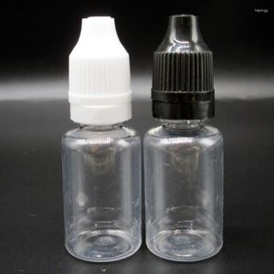 Bottiglie di stoccaggio Cina Bottiglia da 15 ml PET trasparente Contagocce E Liquido con tappo a prova di bambino e antimanomissione 100 pz/lotto