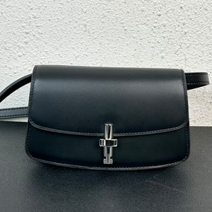 Row Sofia omuz çantaları moda tasarımcı çanta kadınlar lüks deri çanta düz cowhide siyah kahverengi crossbody tote cüzdan